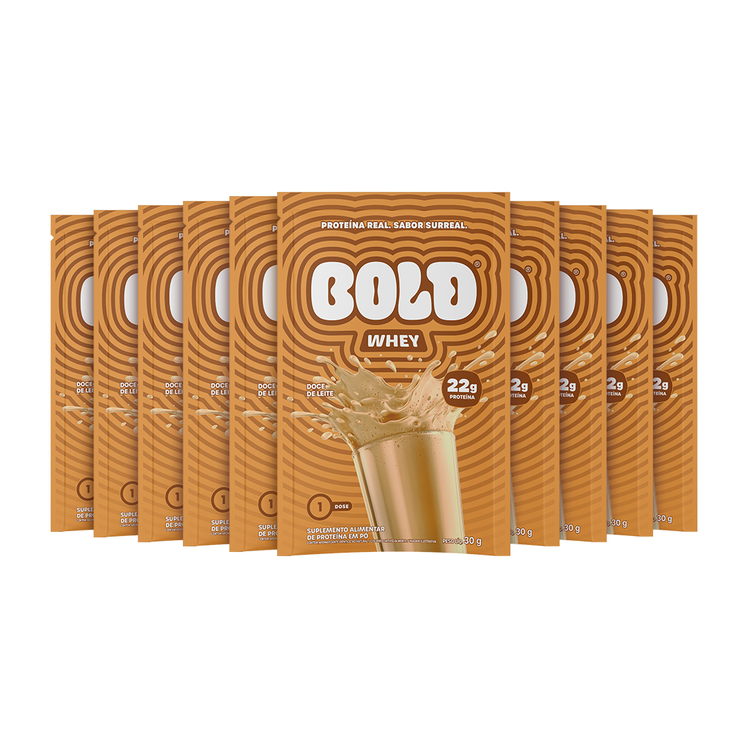 KIT 10 SACHÊS BOLD WHEY DOCE DE LEITE (30g/Un)