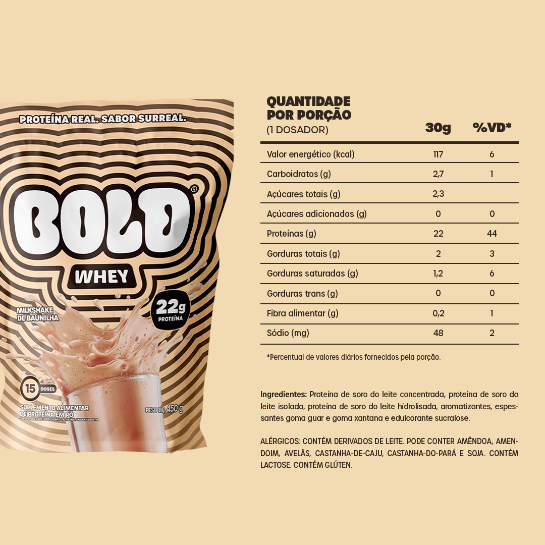 BOLD WHEY MILKSHAKE DE BAUNILHA